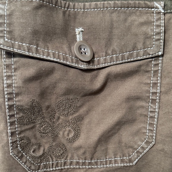 Eddie Bauer Brown Draw String Cropped Ankle Pants - Picture 5 of 10